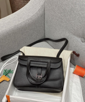 에르메스 미니 할잔백 블랙 은장 스위프트